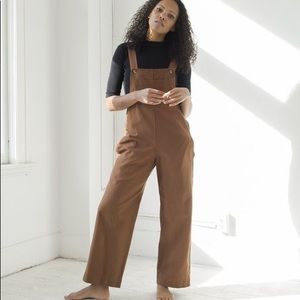 Me & Arrow Brown Canvas Overalls